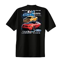 Ford Mustang Boss 302 Legend Lives Design Ford Motors Car Enthusiast Racing Performance Tough Hotrod Race-Black-XXL