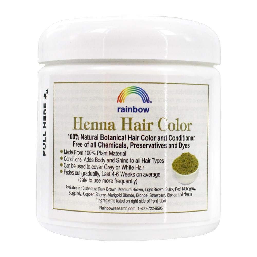 Rainbow Research Henna Hair Color and Conditioner Persian Mahogany Medium Auburn, Red, 4 Oz