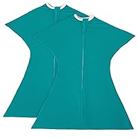 SleepingBaby Zipadee-Zip Transition Swaddle - Baby Swaddling Blanket with Zipper Convenience - Roomy Baby Wearable Blanket for Easy Diaper Changes - Turquoise, Large (12-24 Month) - 2 Pack