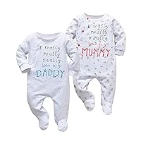 KuKitty Baby Boys Girls Romper Letter Print Jumpsuit