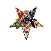 Order Eastern Star Past Worthy Patron DELUXE Freemason Masonic Lapel Pin