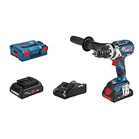 Bosch Professional 18V System Cordless Drill GSR 18V-110 C (Max. Torque: 110 Nm, Max. Screw Diameter: 12 mm, Includes 2 x 4.0 Ah ProCore Battery, Charger GAL 18V-40, in L-BOXX)