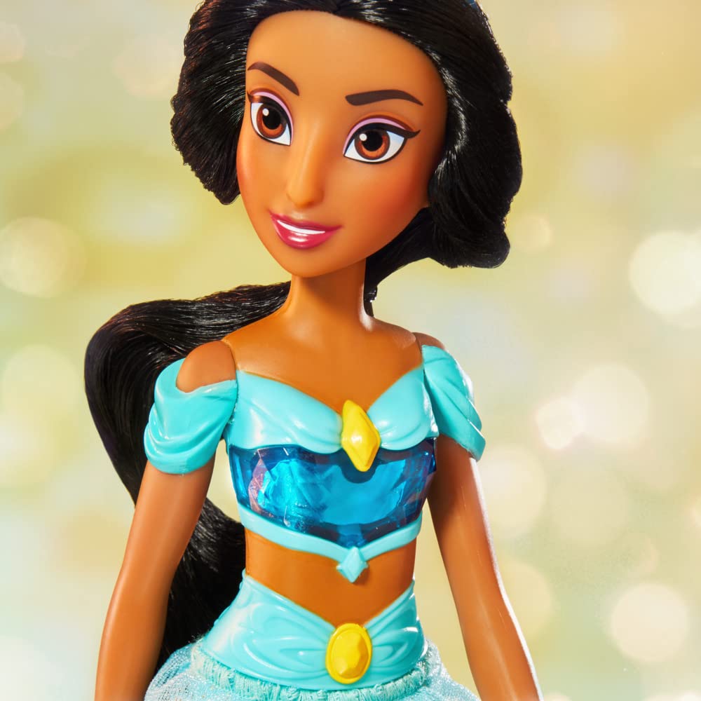 Disney Princess Royal Shimmer Jasmine Doll, Fashion Doll with Skirt and Accessories, Toy for Kids Ages 3 and Up