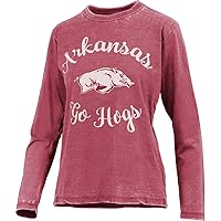 Women's NCAA Long Sleeve Tee Ladies College Vintage LS T-Shirt Collegiate Long Sleeve Boyfriend Tee Shirt