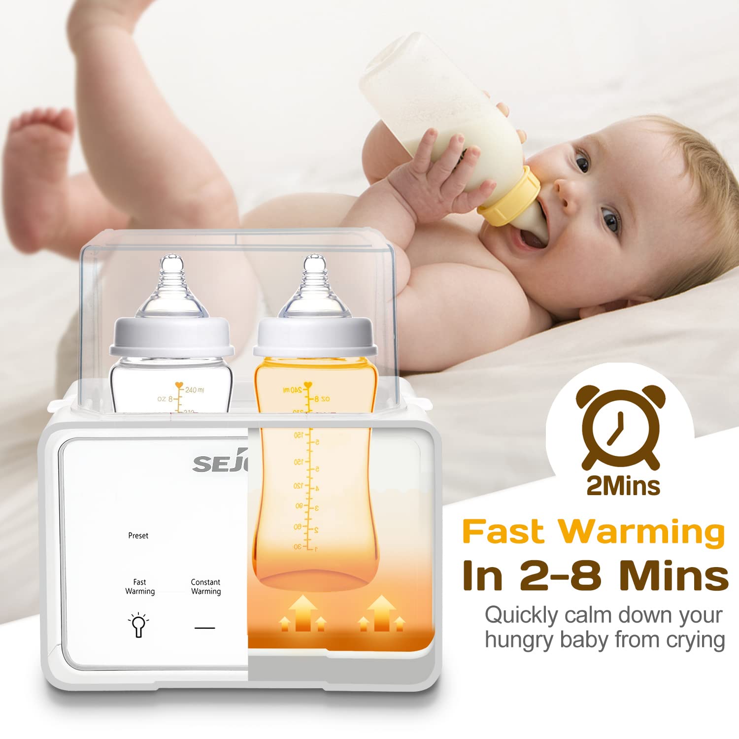Bottle Warmer for Baby, 6 in 1,breastmilk,Formula Milk Warmer,Baby Food Heating,Baby Milk Warmer,Breast Feeding Essentials and Baby Bottle-Feeding Supplies