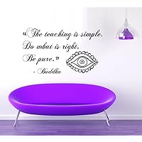 Wall Decals Vinyl Decal Sticker Home Interior Design Art Mural Buddha Quote Do What Is Right Be Pure Indian Amulet Kids Baby Room Decor KT81