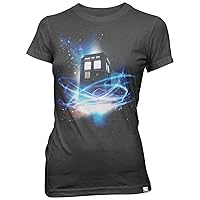 Doctor Who Tardis In Space Charcoal Heather Women's Tee