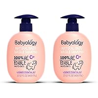 All Natural Baby Wash and Shampoo - 100% Edible Ingredients - with Organic Lavender Essential Oil (Fragrance Free) – 13,52 FL OZ - Good for Sensitive Skin - Non Toxic - Tear Free (Pack of 2)