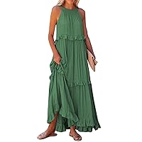Women's Summer Dresses 2024 Long Dress Big Swing Beach Prom Dresses, S-2XL