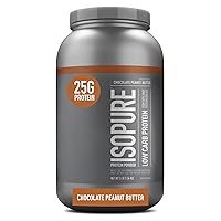 Isopure Protein Powder, Low Carb Whey Isolate with Vitamin C & Zinc for Immune Support, 25g Protein, Keto Friendly, Chocolate Peanut Butter, 40 Servings, 3 Pounds (Packaging May Vary)
