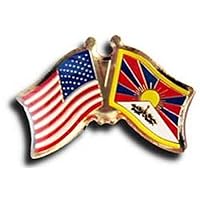 AES Wholesale Pack of 50 USA American & Tibet Country Flag Bike Hat Cap lapel Pin