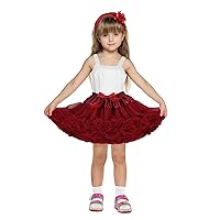 Tutu Toddler, Petticoat Toddler Pettiskirt Tutu Skirt for Baby Girls(Black/Pink/White/Red/Wine Red/Yellow)