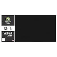 Black Cardstock - 12 x 24 inch - 65Lb Cover - 50 Sheets - Clear Path Paper