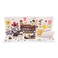 Pop-Up Panoramic's Mother's Day Greeting Card - Cats Love Flowers A293 multi colored