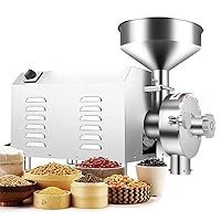NEWTRY SY-1200W Commercial Grain Grinder Industrial Superfine Cereal Grinding Mill Heavy Duty Machine Stainless Steel 44-88lbs/h for Chinese Herb Spice Sugar Pepper Soybean (220V)