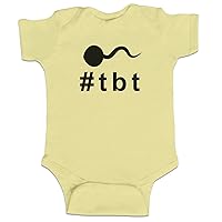 Throwback Thursday Hashtag Sperm #TBT Funny Baby Boy Bodysuit Infant