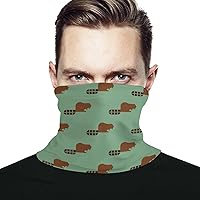 Beaver Pattern Funny Face Cover Scarf Neck Mask Skiing Fishing Hiking Cycling UV Protector for Men Women