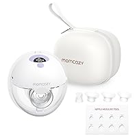 Momcozy Breast Pump Hands Free M5, Wearable Breast Pump of Baby Mouth Double-Sealed Flange with 3 Modes & 9 Levels, Electric Breast Pump Portable - 24mm, 1 Pack Lilac