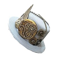 Victorian Punk Mini Bowler Hat Hair Clip Party Hat Dancing Cocktail Head Clip