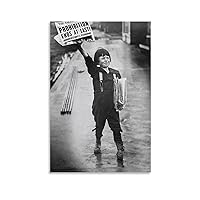 Vintage Newspaper Wall Art Black And White Historical Photo of A Boy Holding A Newspaper Wall Art Decorative Painting Canvas Wall Posters And Art Picture Print Modern Family Bedroom Decor Gift 08x12in