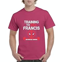 Blue Tees Training to Kill Francis and Rescue Vanessa Birthday Gifts Fashion People Couples Gifts Men's T-Shirt Tee Small Heliconia Pink