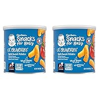 Gerber Snacks for Baby Lil Crunchies Apple Sweet Potato, 1.48 OZ (Pack of 2)