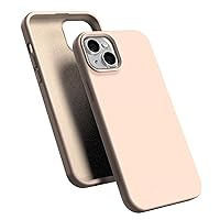 GOOSPERY Liquid Silicone Case Compatible with iPhone 15 Plus, Silky-Soft Touch Full Body Protection Shockproof Cover Case with Soft Microfiber Lining - Pink