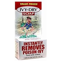 Ivy-dry Soap. Instantly Removes Poison-Ivy, Oak and Sumac. 3 Bars of Soap (0.7 Oz Each)
