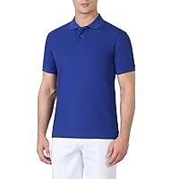 Men's Lapel Golf Shirts Solid Short Sleeve Active Tees Regular-Fit Business T-Shirt Casual Button Tops for Men
