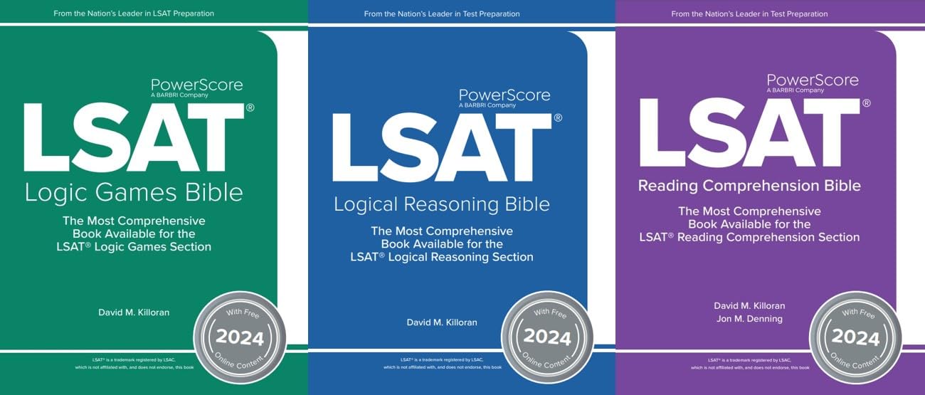 The PowerScore LSAT Bible Trilogy 2024: Prep Strategies for Each Section of the LSAT - Logic Games, Reading Comprehension, Logical Reasoning (LSAT Prep)