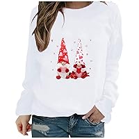 XJYIOEWT Crop Workout Tops For Women Women Printing Sweatshirt Pullover Top Dwarf Doll Solid Color Blouse Miss Long Sle