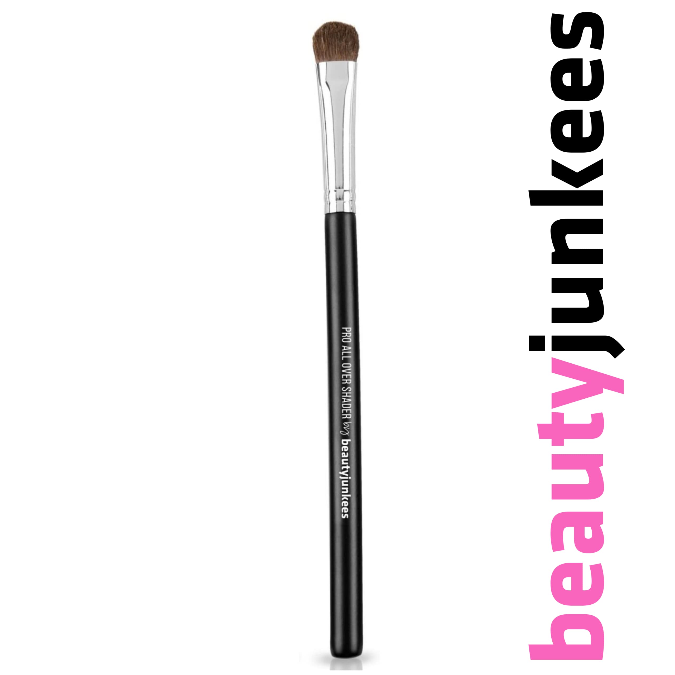 Pro Shader Eyeshadow Brush - Beauty Junkees pro All Over Short Flat Shader Eye Shadow Brush for Lid, Dense Rounded Bristles to Pack and Blend Powder Cream Eye Shadow on Eyelid and Crease