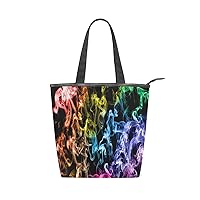 Mermaid Scales Tote Bag for Women with Zipper,Canvas Tote Bag Mermaid Scales Tote Purse Mermaid Scales Handbag