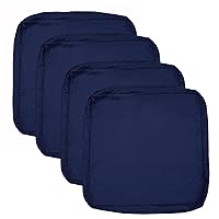 Sqodok Patio Cushion Covers 25x25 Waterproof Outdoor Cushion Covers for Patio Furniture, 4Pack Patio Seat Cushion Slicovers Replacement for Sectional Sofa, Wicker Chair, Blue