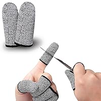Finger Cots Cut Resistant Protector - Finger Covers for Cuts, Gloves Life Extender, Cut Resistant Finger Protectors for Kitchen, Work, Sculpture, Anti-Slip, Reusable (Gray, 24PK)