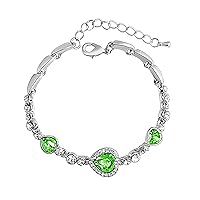 Love Heart Crystal Bracelet Fashion Women's Bracelet Wrist Bangle Girls Accessories Holiday Big Hoops Earrings