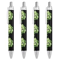 Cute Broccoli Retractable Ballpoint Pen 0.5mm Ball Pens Smooth Writing with Comfortable Grip Office Supplies for Men Women