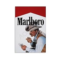MOJDI Marlboro Poster Vintage Famous Cigarette Art Canvas Print Poster Canvas Painting Wall Art Poster for Bedroom Living Room Decor 08x12inch(20x30cm) Unframe-style