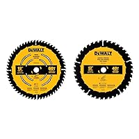 DEWALT Miter Saw Blade Combo Pack, 12” Blades, 40 Tooth & 60 Tooth, Fine Finish, Ultra Sharp Carbide (DWA112CMB)