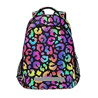 ALAZA Rainbow Leopard Print Cheetah Colorful Backpack Purse for Women Men Personalized Laptop Notebook Tablet School Bag Stylish Casual Daypack, 13 14 15.6 inch