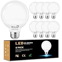 8-Pack LED Vanity Light Bulbs for Bathroom 4000K Natural Daylight, E26 Base Globe 60W Incandescent Equivalent, 5W Round Light Bulbs for Vanity Mirror, 500LM, Non-dimmable