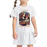 I'm Cute Like My Mom Toddler Rib Dress - Adorable Design Girls' Dress - Printed Toddler Dress