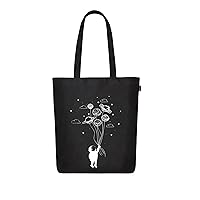 Ecoright Aesthetic Canvas Tote Bag for Women with Zipper, Tote Bag for Women for Beach, Grocery, Travel, Work, Gym, Daily Use