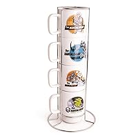 Disney Star WarsThe Mandalorian S/4 Stacking Mugs Kitchen Accessories | Cute Ceramic Housewarming Gifts For Men And Women And Kids | Official Licensee | 1 Set