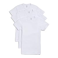 Mens Essential Cotton Slim Fit Crew Neck T-Shirt 3-Pack