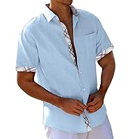 Cruise Tropical Shirts for Men Button Down Casual Funny Hawaiian Short Sleeve Bowling Caribbean Beach Graphic Holiday