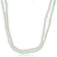 DECADENCE Sterling Silver Rhodium 2mm Rondelle Peridot Beaded 2-Strand 20