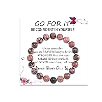Inspirational Bracelets for Women Girls Natural Stone Motivational Encouragement Gifts for Women Girls