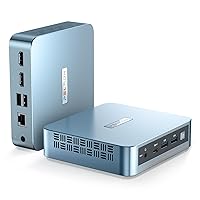 PELADN WI-6 Mini PC, Mini Desktop Computer with Intel 12th N100 Processor (Max 3.4GHz), 16GB DDR4 RAM, 512GB SSD, 4K UHD Resolution/WiFi/BT/USB-C/VESA - Mini Computer for Work, Business, Education