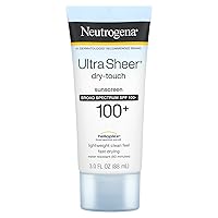 Neutrogena Ultra Sheer Dry-Touch Water Resistant and Non-Greasy Sunscreen Lotion with Broad Spectrum SPF 100+, 3 fl. oz Neutrogena Ultra Sheer Dry-Touch Water Resistant and Non-Greasy Sunscreen Lotion with Broad Spectrum SPF 100+, 3 fl. oz